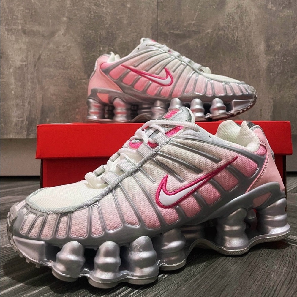 Nike Shox TL 💅 Platinum Pink Foam Metallic Sneakers Shoes HV2520-001 Sz 6.5 7.5 - Picture 5 of 10